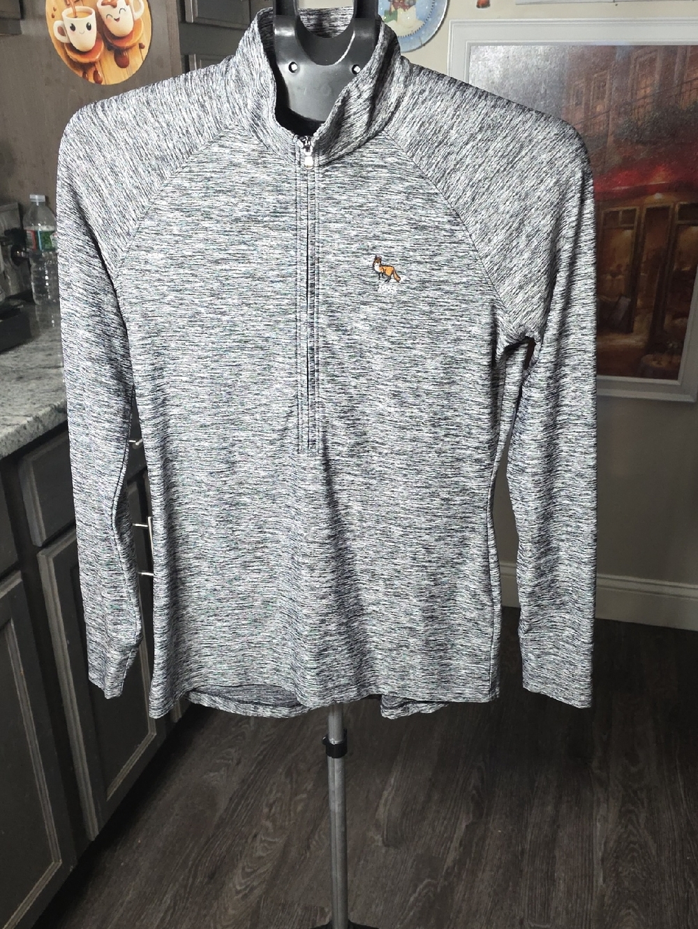 Under Armour Gray Heathered Quarter-Zip Pullover